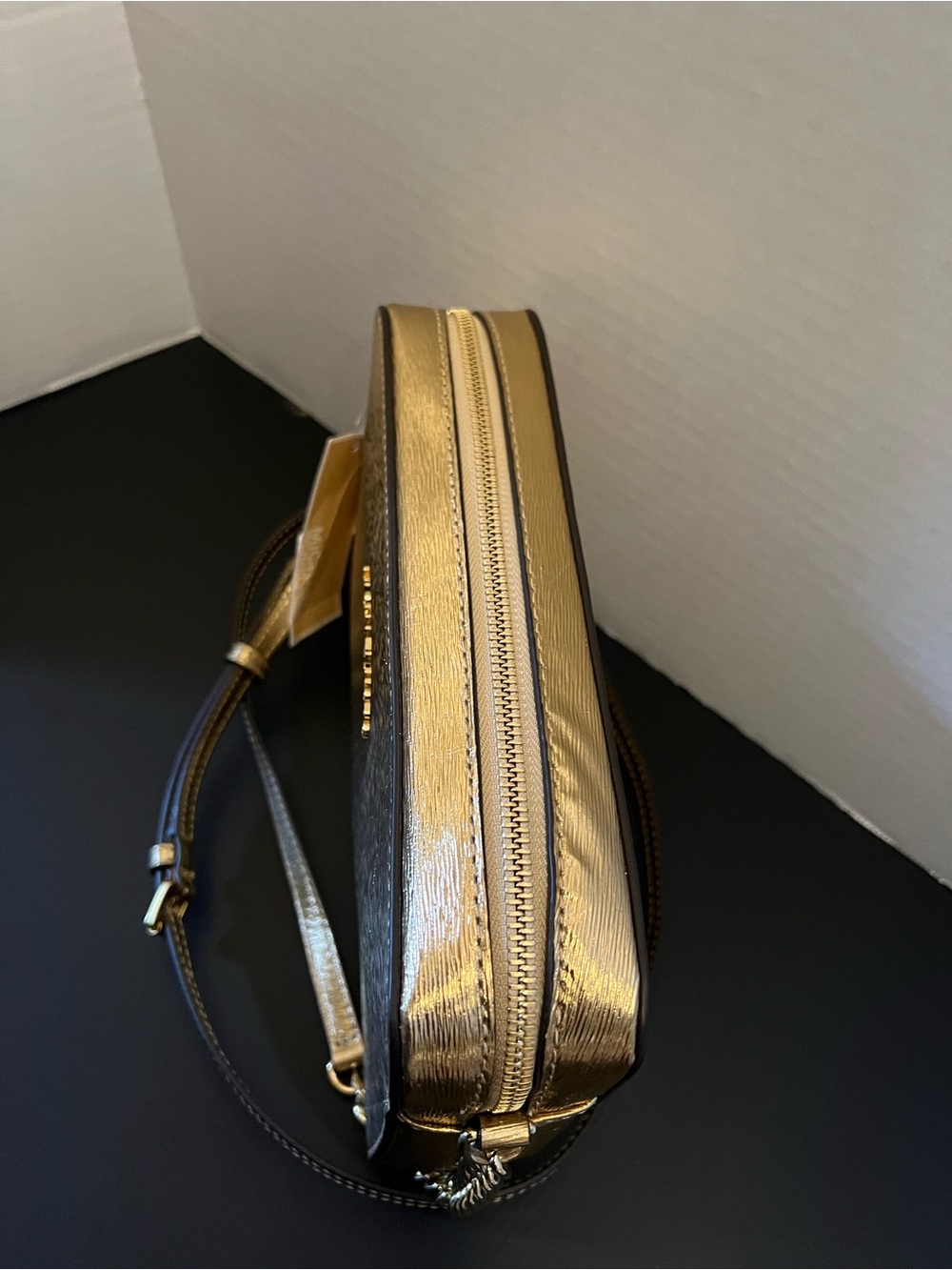 Michael Kors Metallic Gold Crossbody Bag - Picture 4 of 8